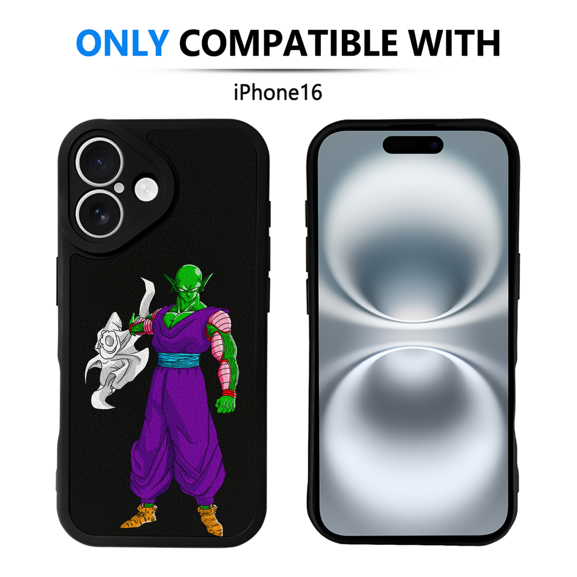 （画像用） ドラゴンボール ピッコロ DRAGON BALL Piccolo 【iPhone 16シリーズ対応】シリコンスマホケース（レザー調） 材質：シリコン